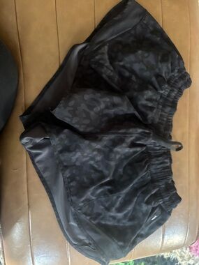 lululemon athletica Black Charcoal Camo Running Shorts